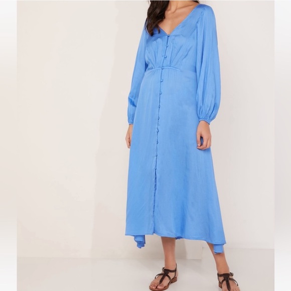 Free People Dresses & Skirts - Free People Buttondown Midi Dress Sz 4 EUC